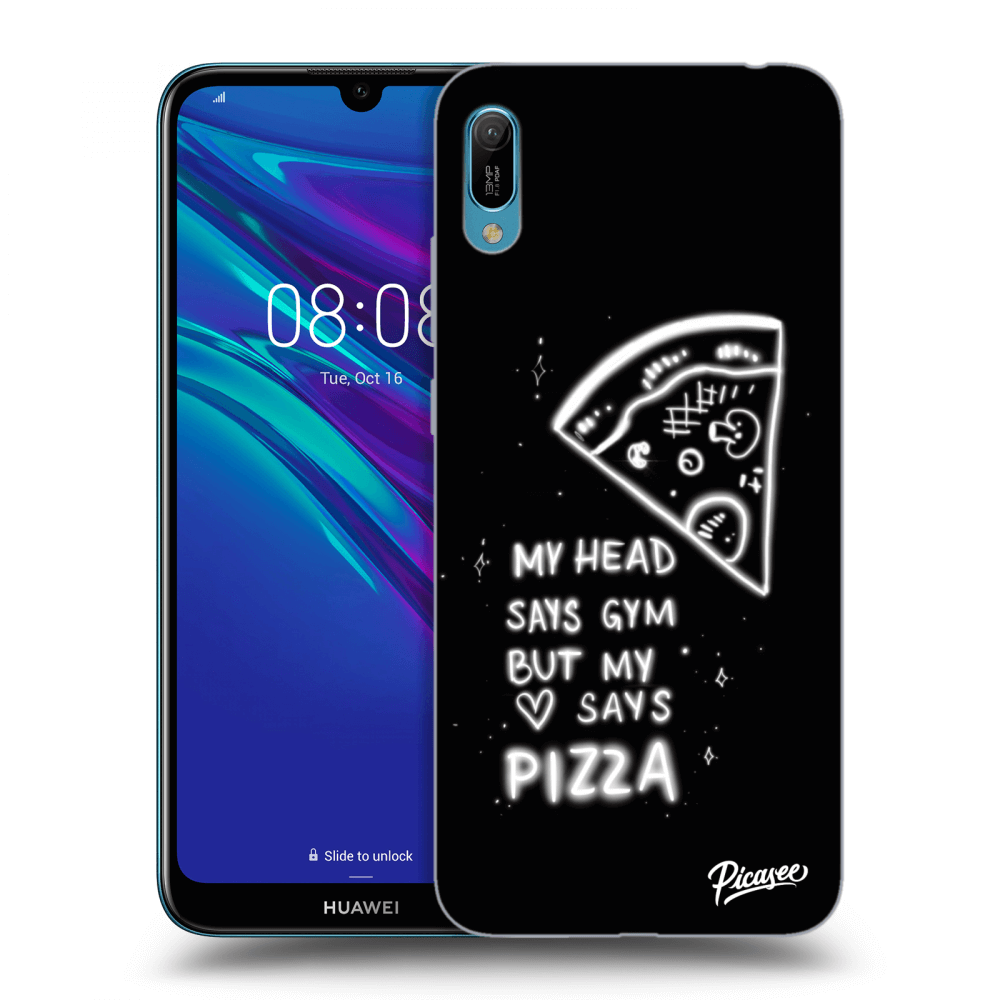 Picasee silikónový čierny obal pre Huawei Y6 2019 - Pizza