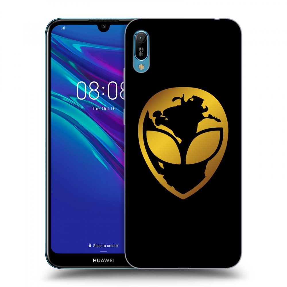 Picasee ULTIMATE CASE pro Huawei Y6 2019 - EARTH - Gold Alien 3.0