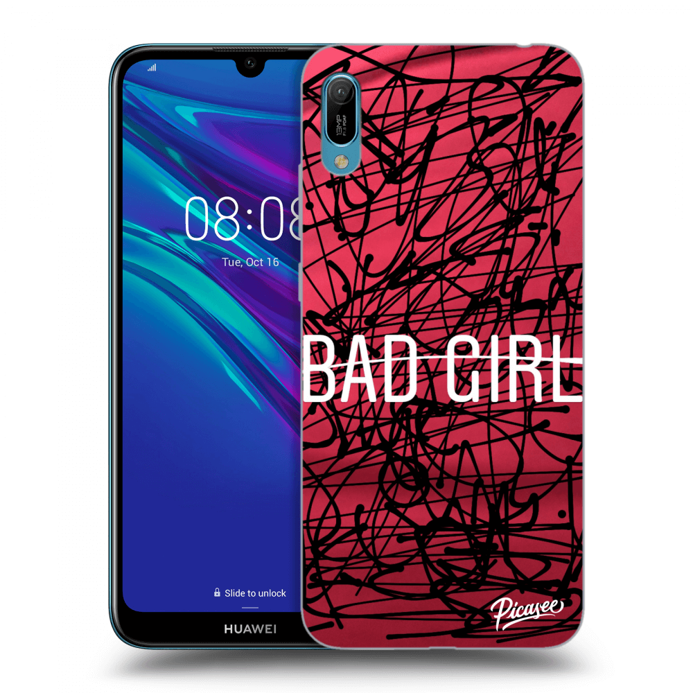 Picasee silikónový prehľadný obal pre Huawei Y6 2019 - Bad girl