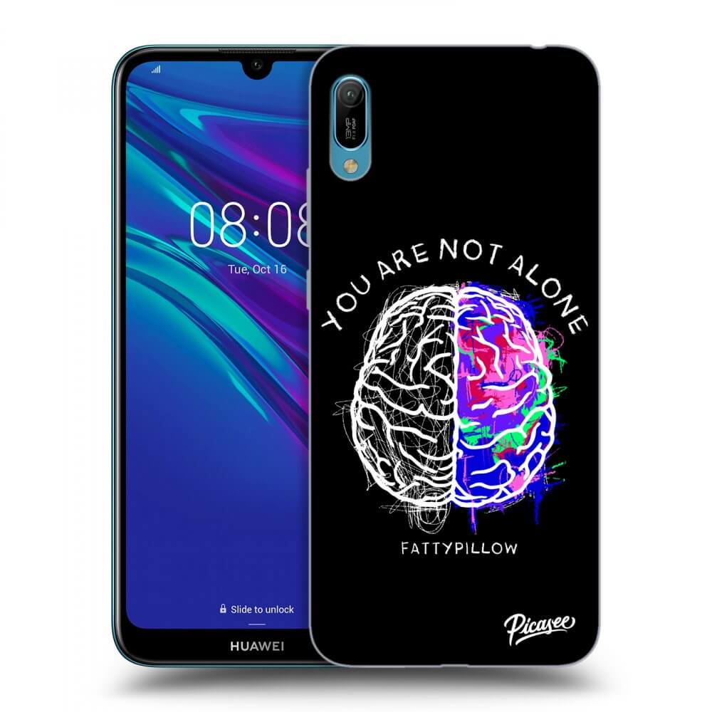 Picasee silikónový prehľadný obal pre Huawei Y6 2019 - Brain - White