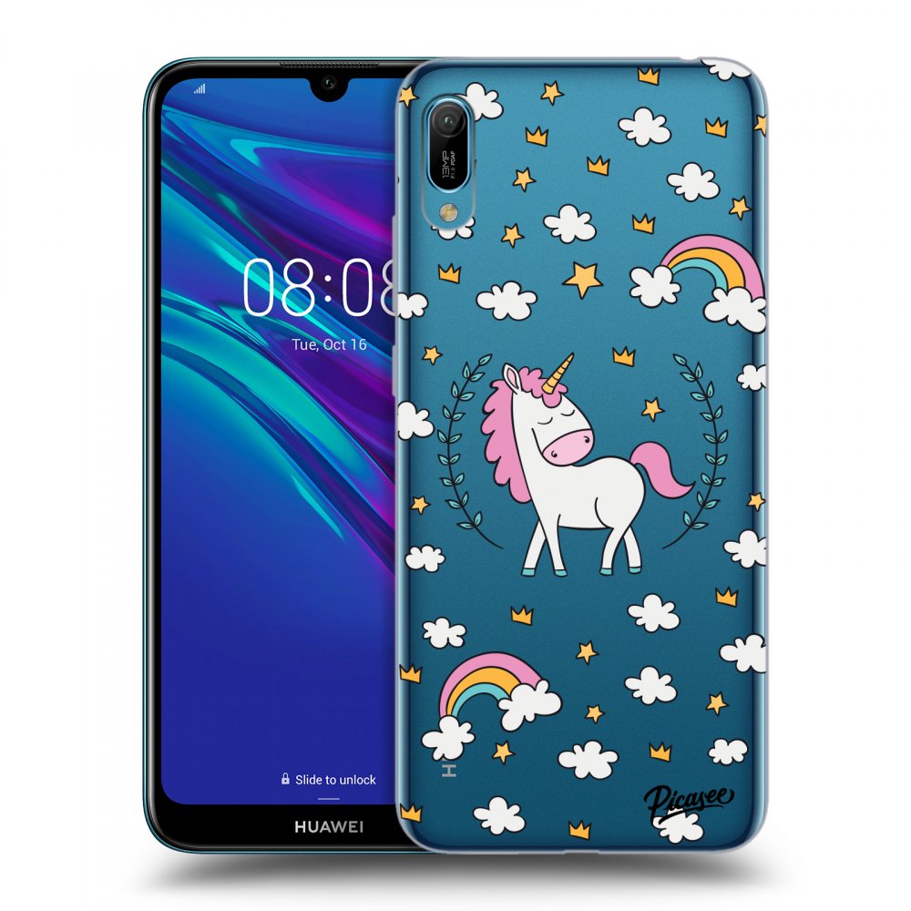 Picasee silikónový prehľadný obal pre Huawei Y6 2019 - Unicorn star heaven