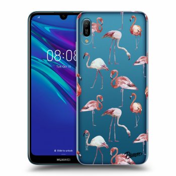 Picasee silikónový prehľadný obal pre Huawei Y6 2019 - Flamingos
