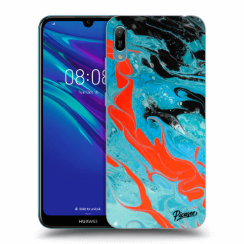 Picasee silikónový čierny obal pre Huawei Y6 2019 - Blue Magma