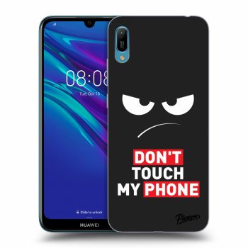 Picasee silikónový čierny obal pre Huawei Y6 2019 - Angry Eyes - Transparent