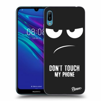 Picasee silikónový čierny obal pre Huawei Y6 2019 - Don't Touch My Phone