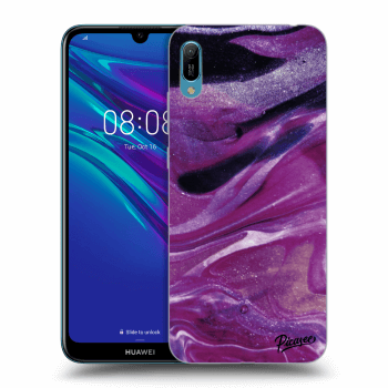 Picasee silikónový prehľadný obal pre Huawei Y6 2019 - Purple glitter