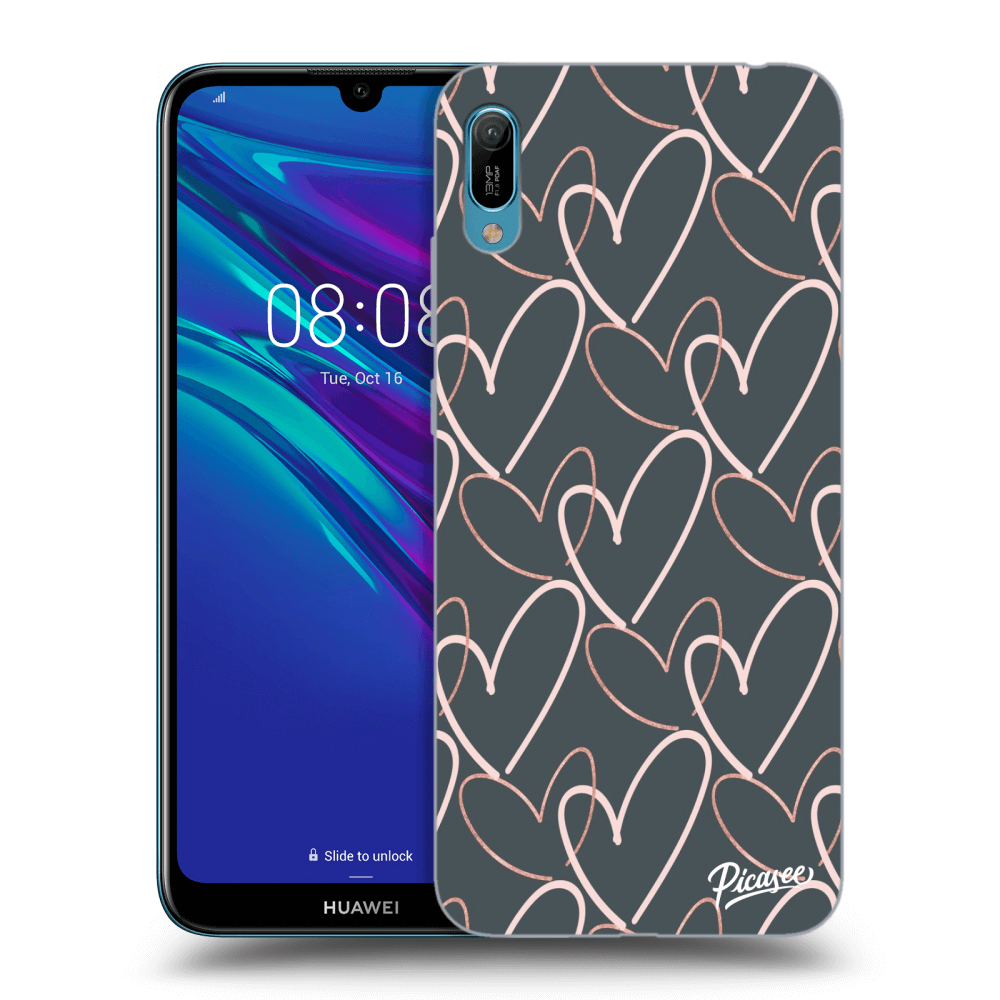 Picasee silikónový čierny obal pre Huawei Y6 2019 - Lots of love