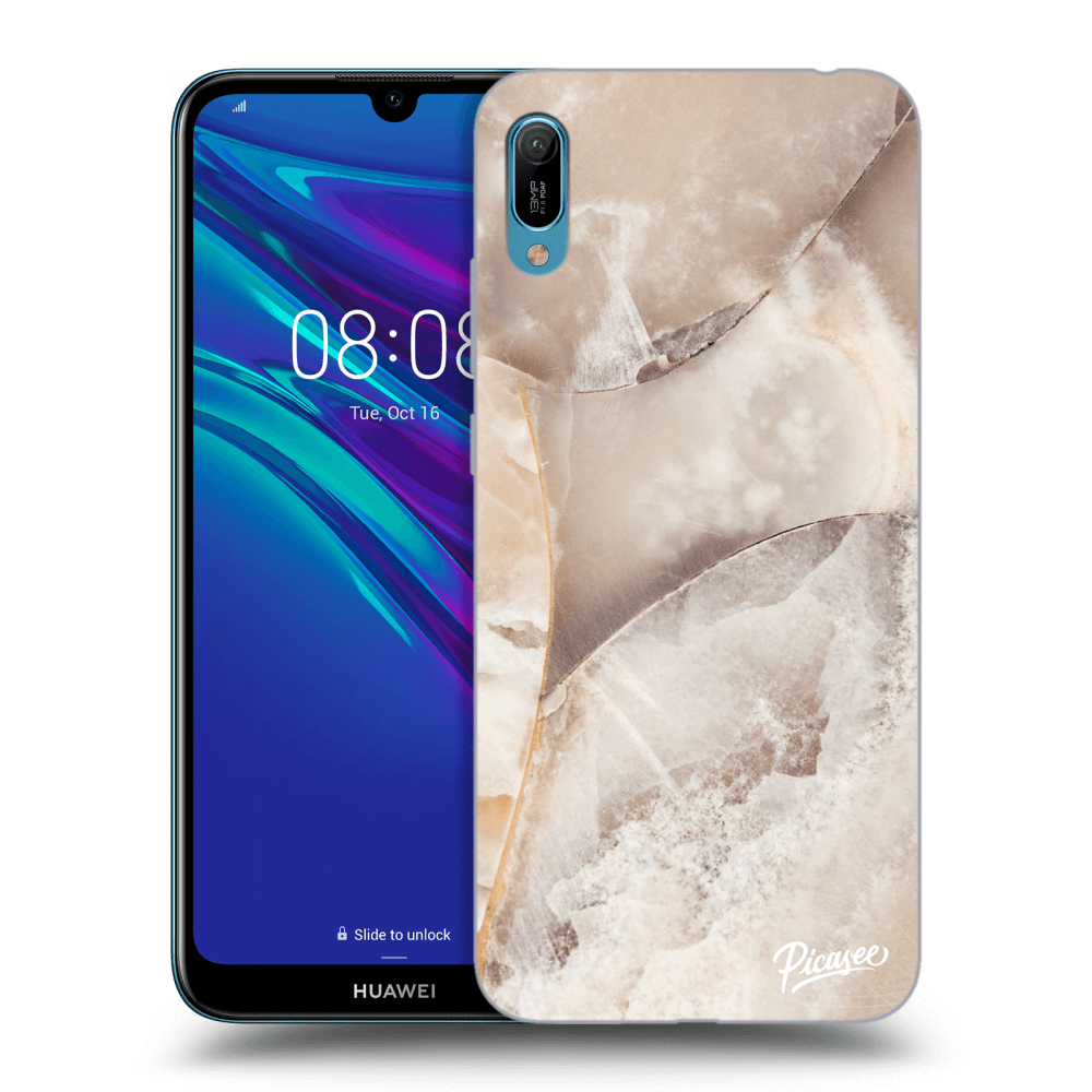 Picasee silikónový prehľadný obal pre Huawei Y6 2019 - Cream marble