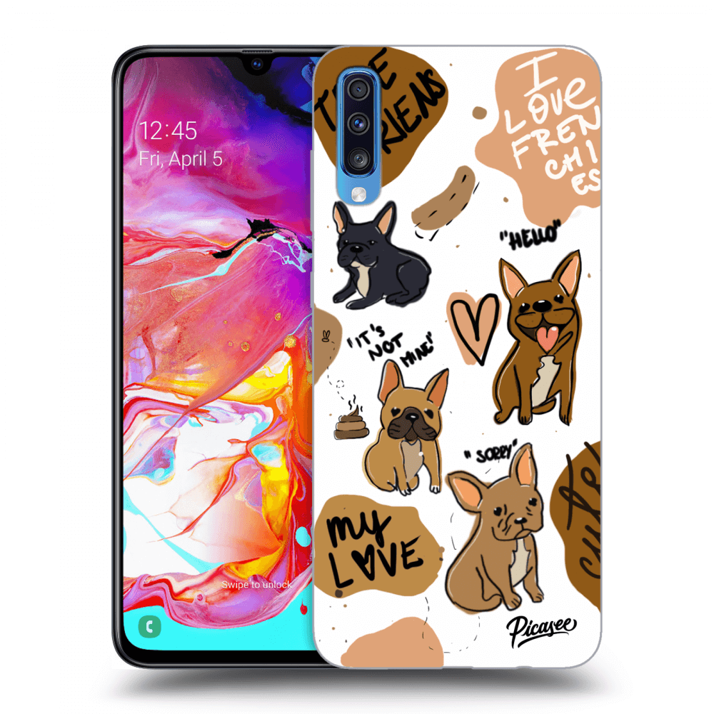 Picasee ULTIMATE CASE pro Samsung Galaxy A70 A705F - Frenchies