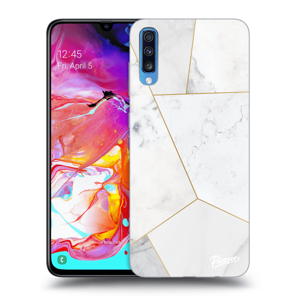 Picasee ULTIMATE CASE pro Samsung Galaxy A70 A705F - White tile