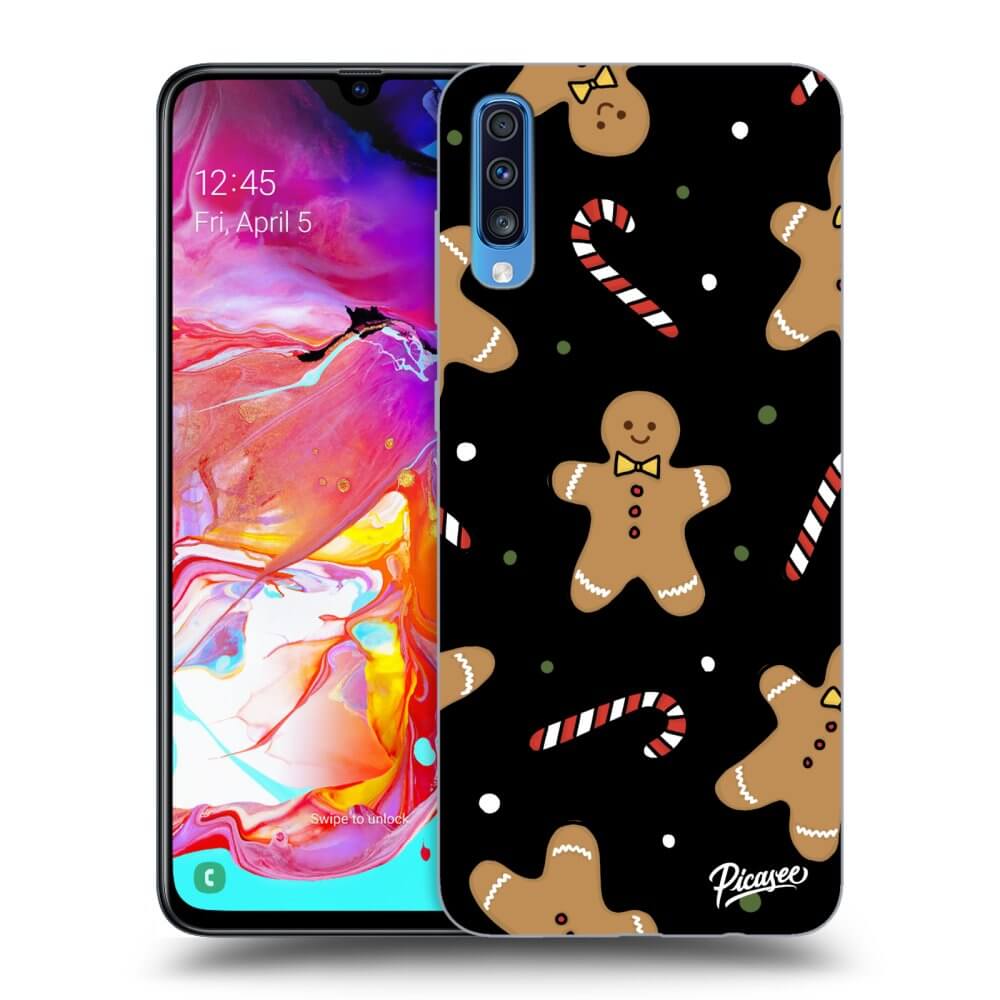 Picasee silikónový čierny obal pre Samsung Galaxy A70 A705F - Gingerbread