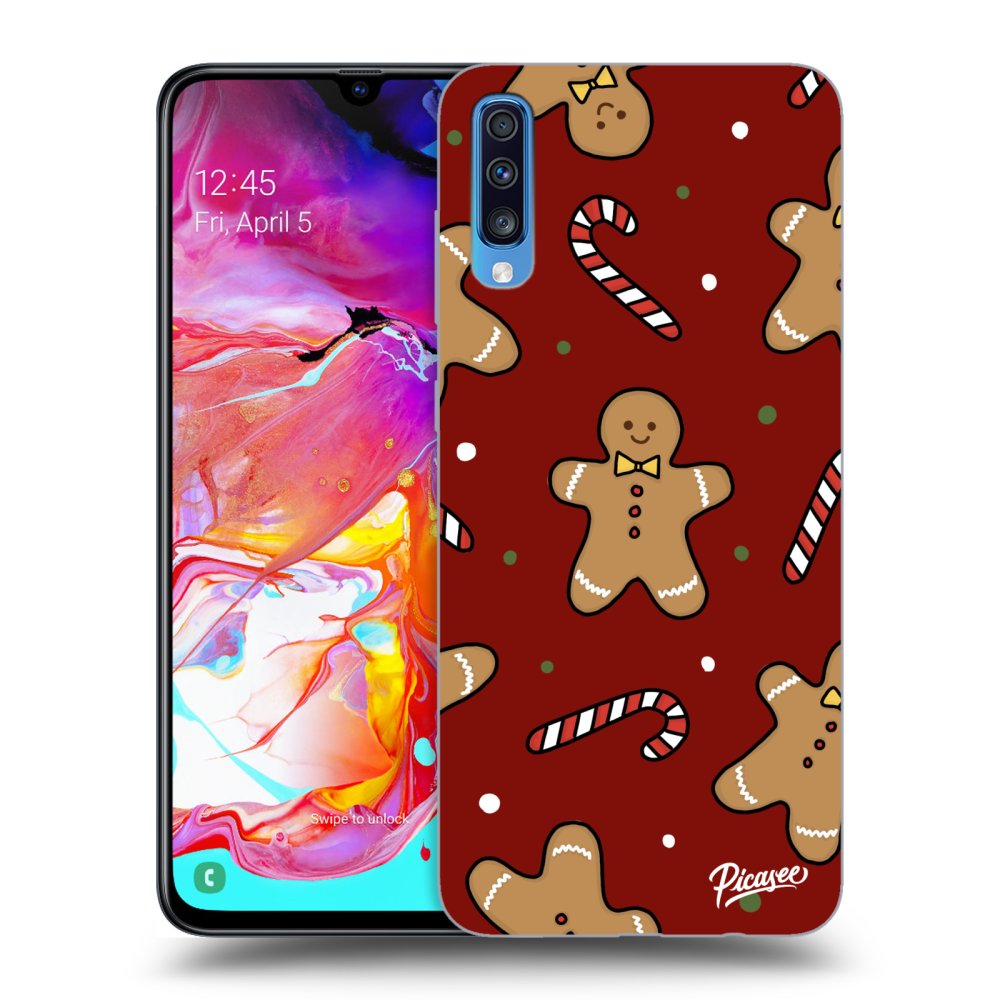 Picasee silikónový čierny obal pre Samsung Galaxy A70 A705F - Gingerbread 2