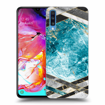 Picasee ULTIMATE CASE pro Samsung Galaxy A70 A705F - Blue geometry