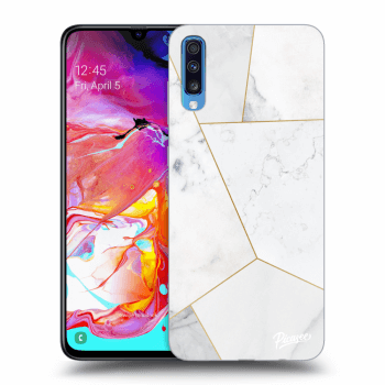 Obal pre Samsung Galaxy A70 A705F - White tile