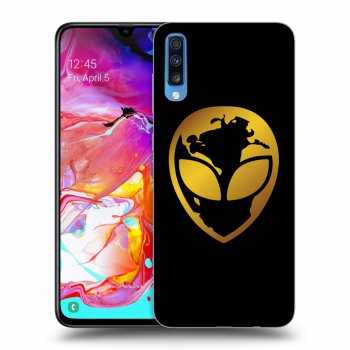 Obal pre Samsung Galaxy A70 A705F - EARTH - Gold Alien 3.0