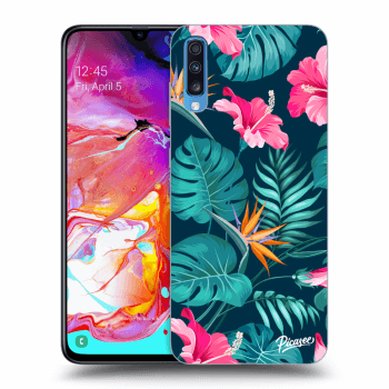 Picasee ULTIMATE CASE pro Samsung Galaxy A70 A705F - Pink Monstera