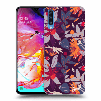 Obal pre Samsung Galaxy A70 A705F - Purple Leaf