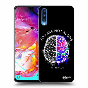 Picasee silikónový čierny obal pre Samsung Galaxy A70 A705F - Brain - White