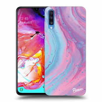 Picasee ULTIMATE CASE pro Samsung Galaxy A70 A705F - Pink liquid