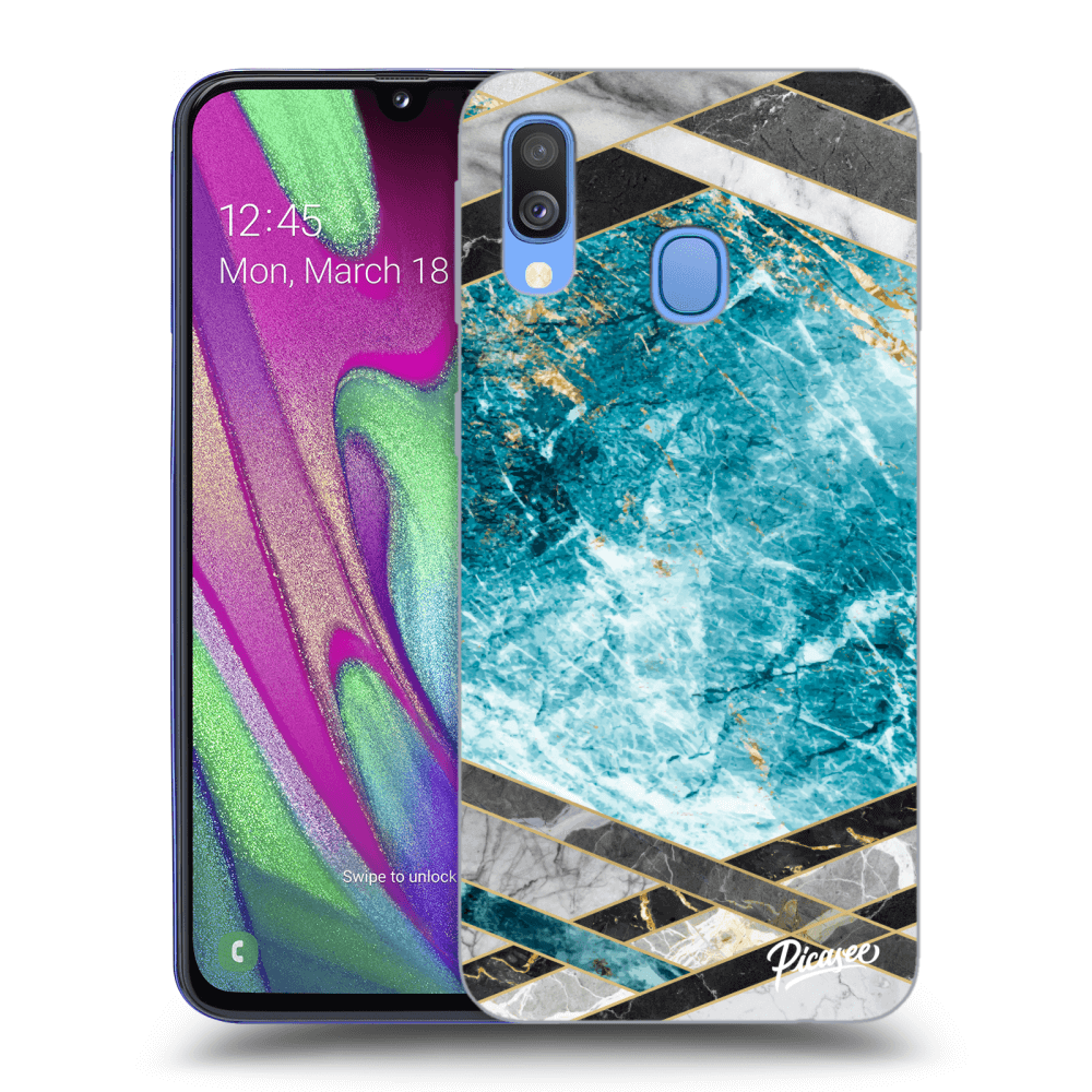 Picasee ULTIMATE CASE pro Samsung Galaxy A40 A405F - Blue geometry