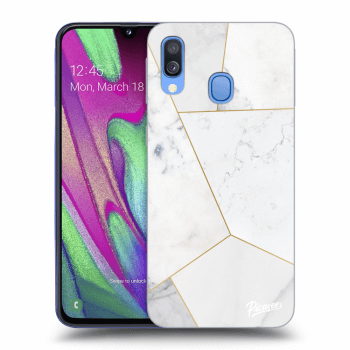 Picasee ULTIMATE CASE pro Samsung Galaxy A40 A405F - White tile