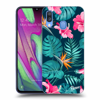 Picasee ULTIMATE CASE pro Samsung Galaxy A40 A405F - Pink Monstera