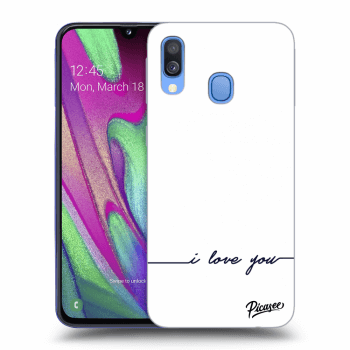 Picasee ULTIMATE CASE pro Samsung Galaxy A40 A405F - I love you