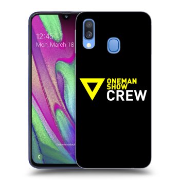 Picasee silikónový čierny obal pre Samsung Galaxy A40 A405F - ONEMANSHOW CREW