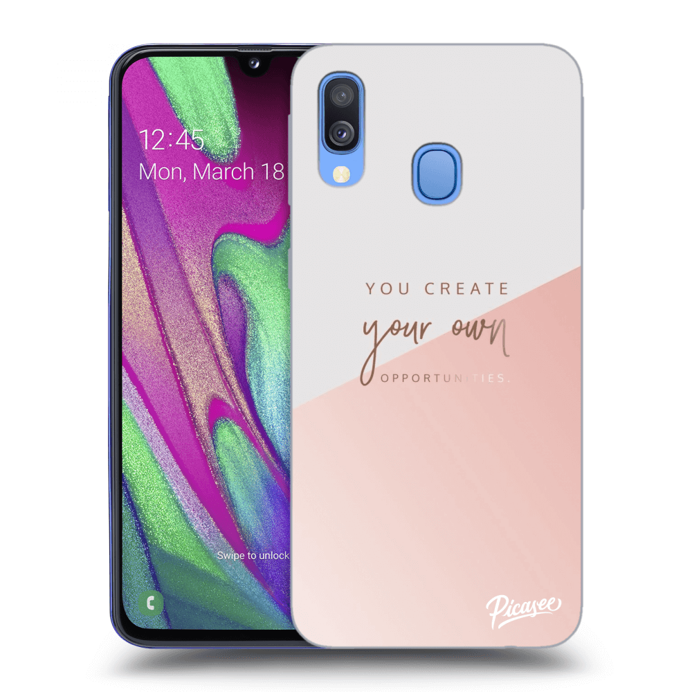 Picasee silikónový čierny obal pre Samsung Galaxy A40 A405F - You create your own opportunities