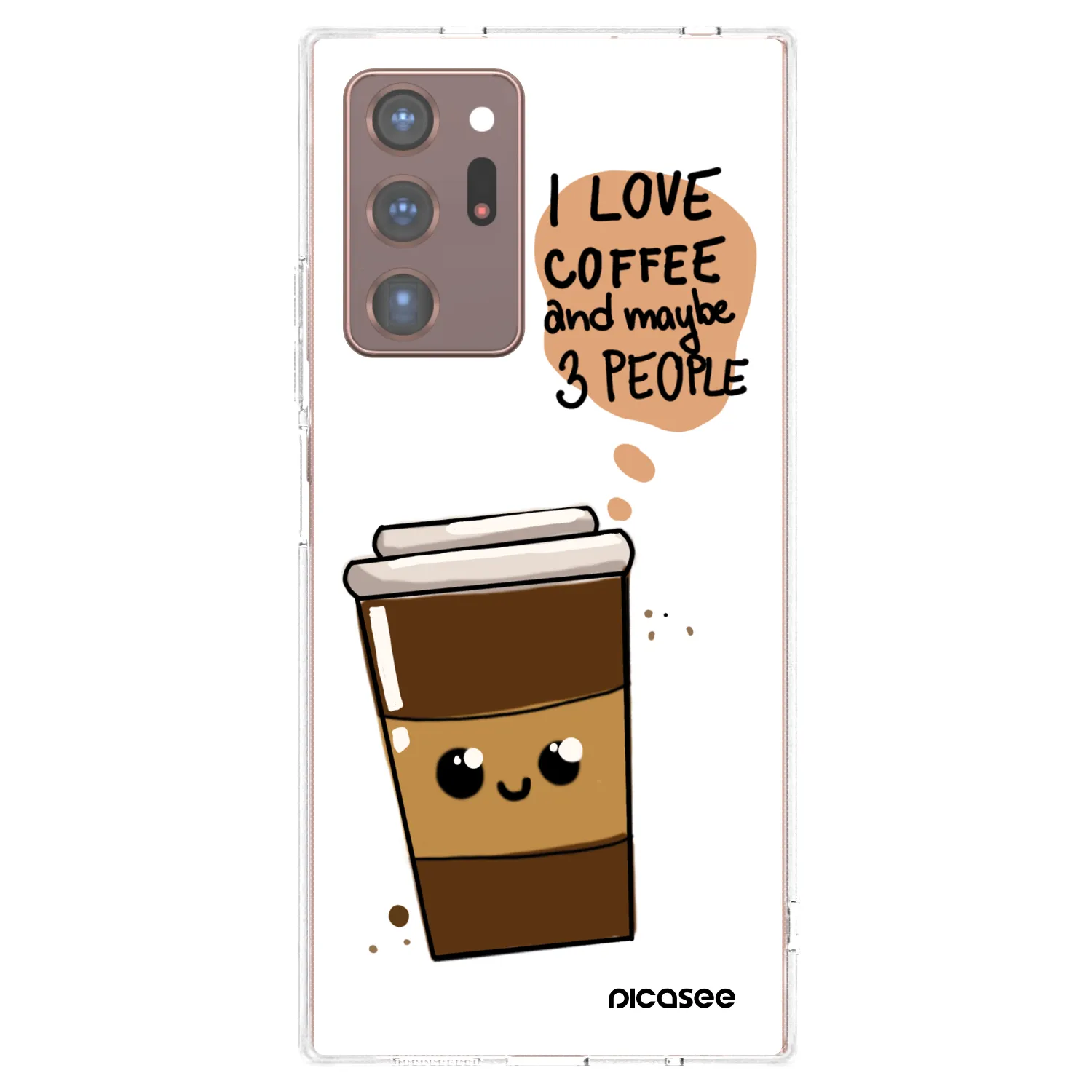 Picasee silikónový prehľadný obal pre Samsung Galaxy Note 20 Ultra - Cute coffee