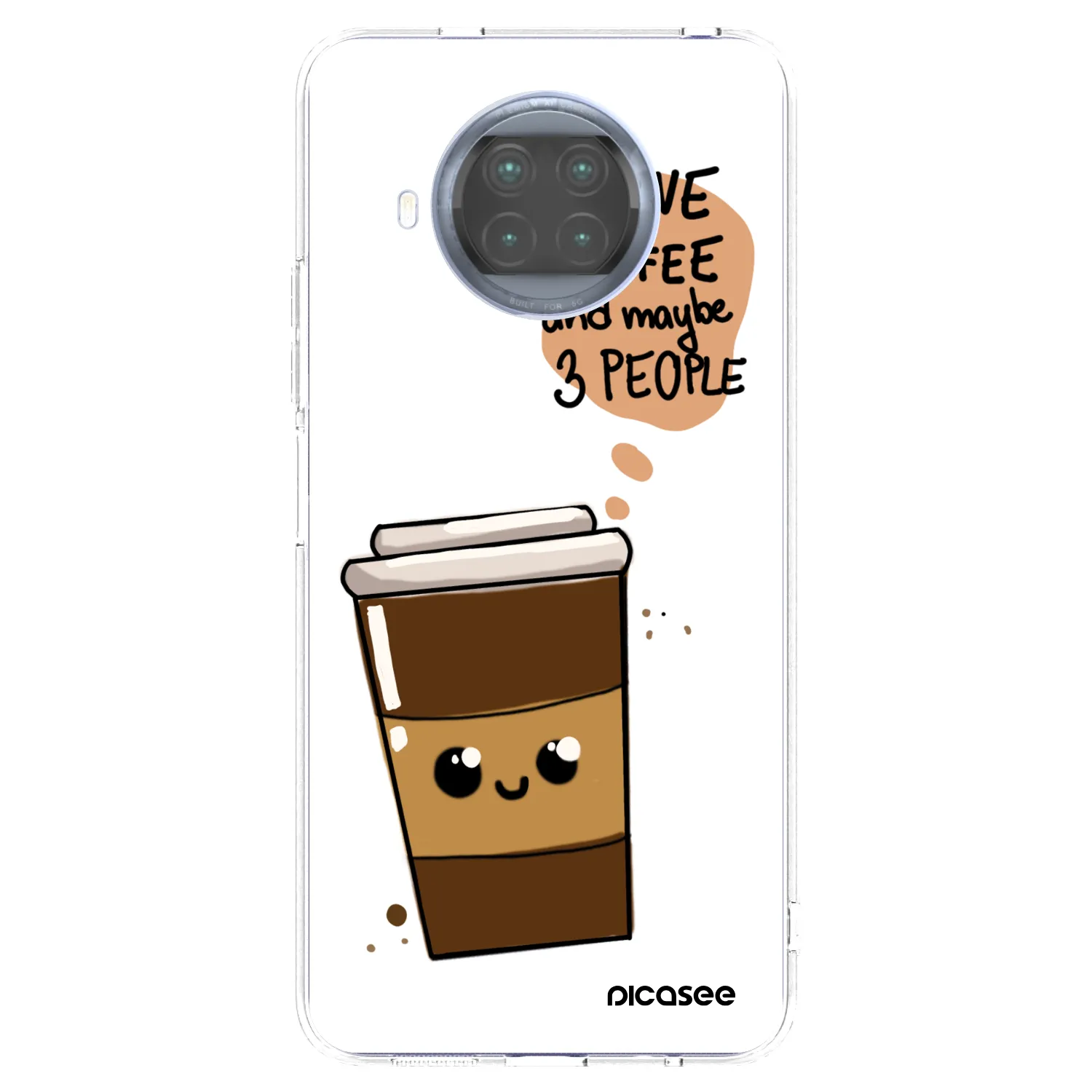 Picasee silikónový prehľadný obal pre Xiaomi Mi 10T Lite - Cute coffee