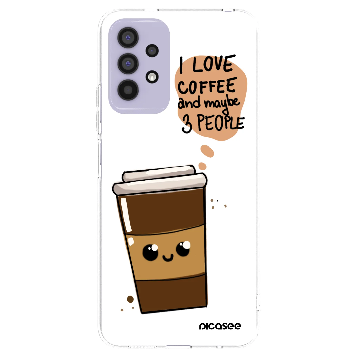 Picasee silikónový prehľadný obal pre Samsung Galaxy A32 4G SM-A325F - Cute coffee
