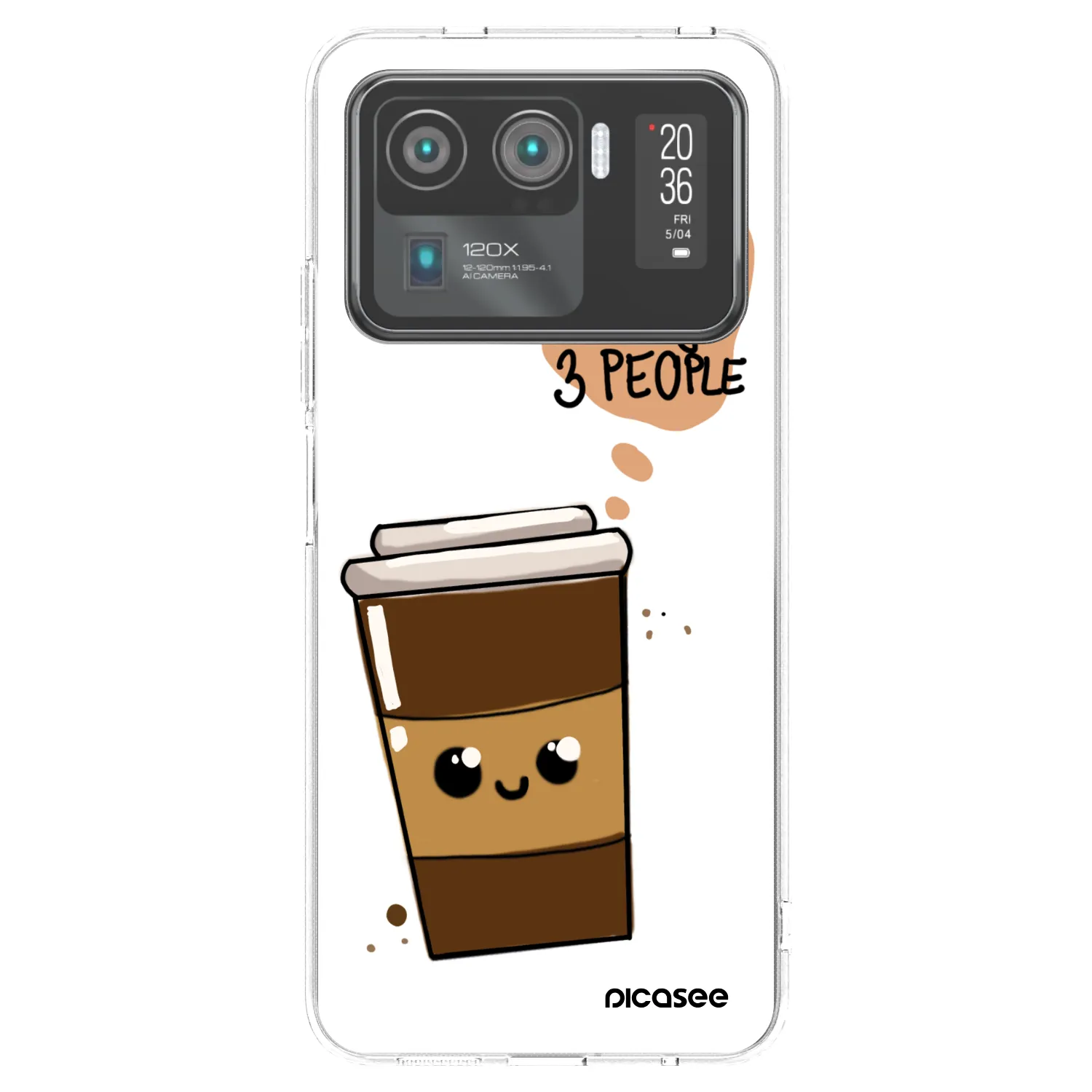 Picasee silikónový prehľadný obal pre Xiaomi Mi 11 Ultra - Cute coffee