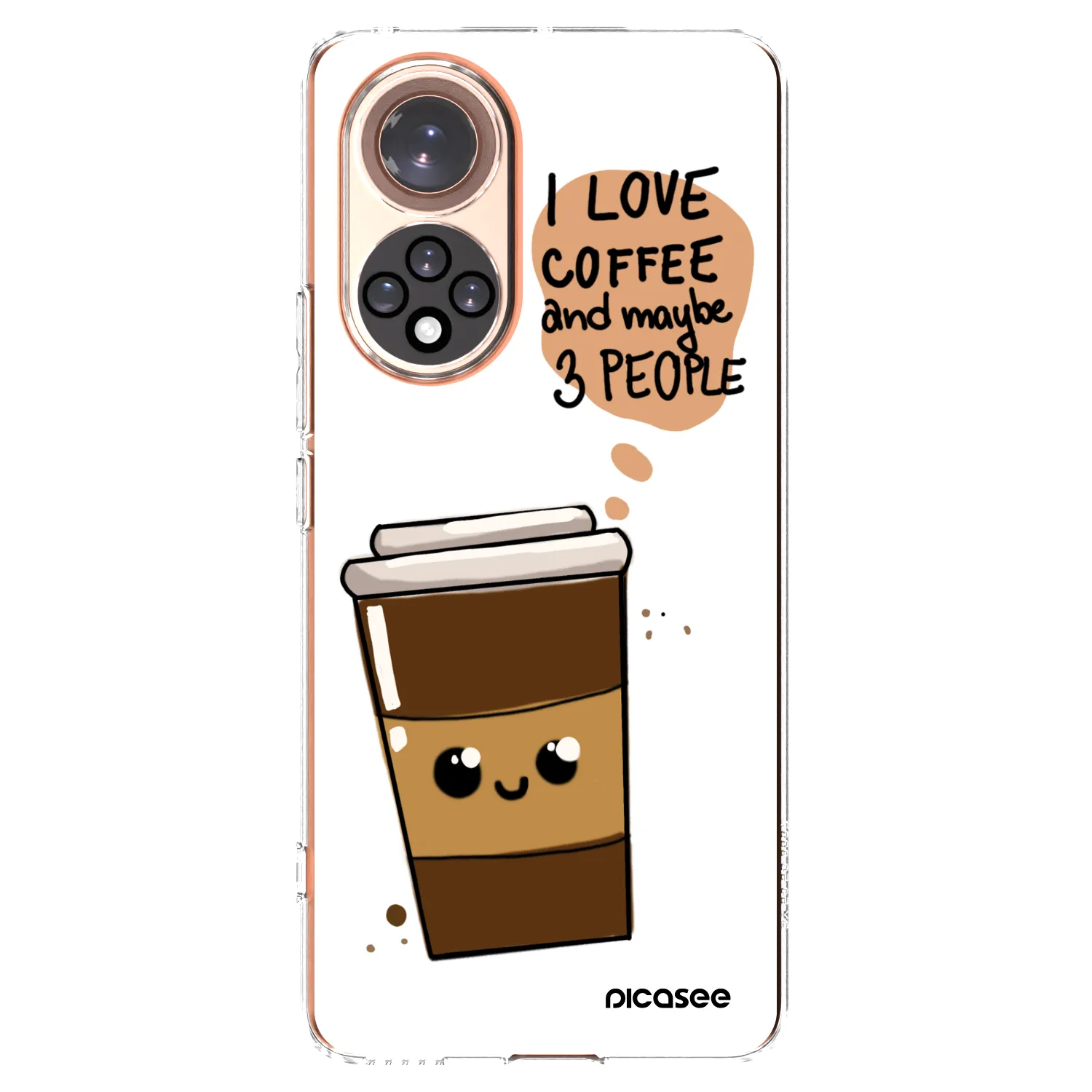 Picasee silikónový prehľadný obal pre Huawei Nova 9 - Cute coffee