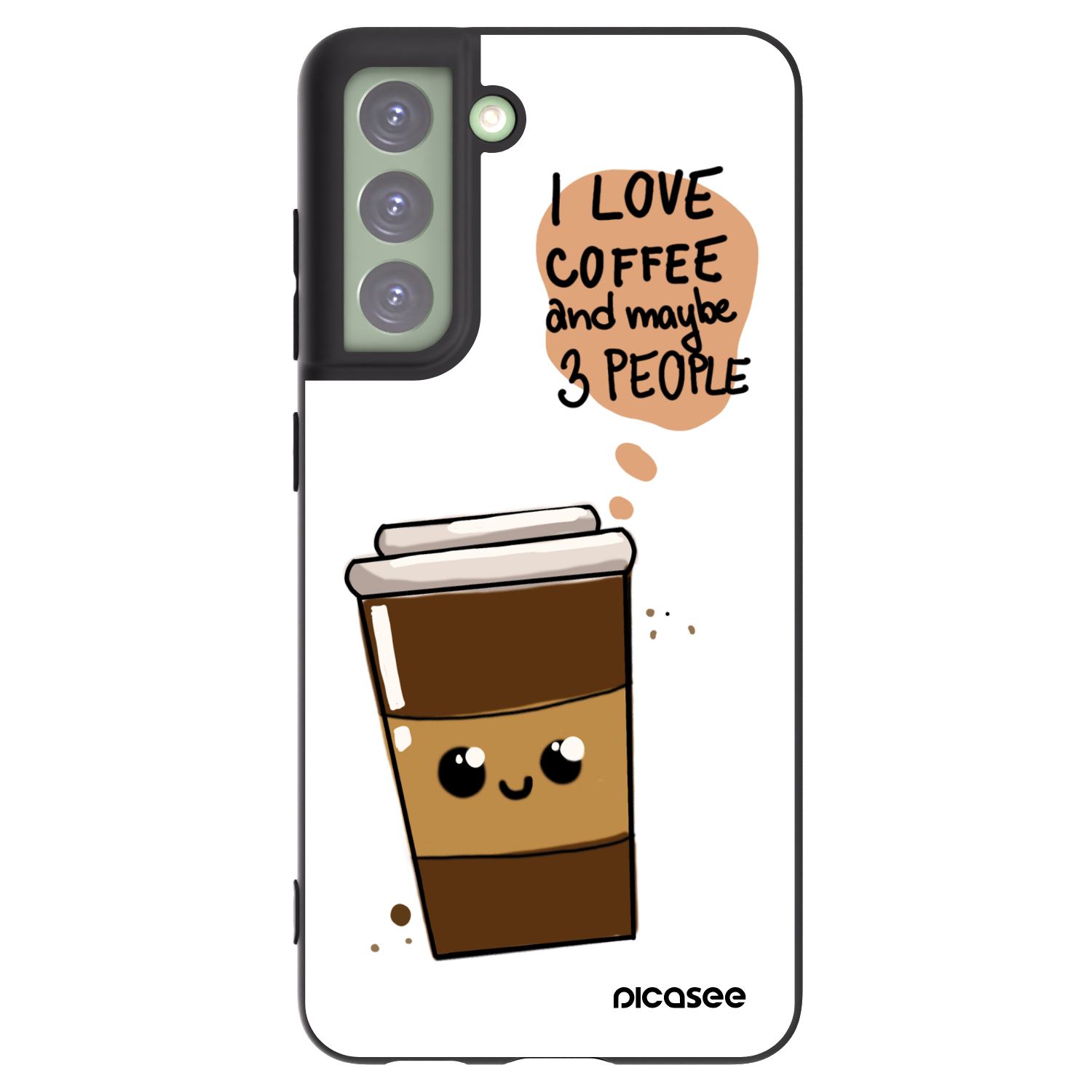 Picasee silikónový čierny obal pre Samsung Galaxy S21 FE 5G - Cute coffee