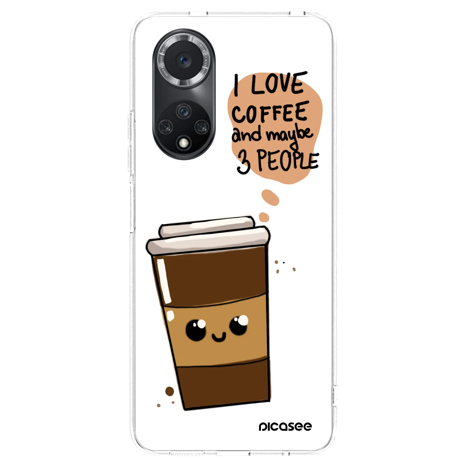 Picasee silikónový prehľadný obal pre Huawei Nova 9 SE - Cute coffee