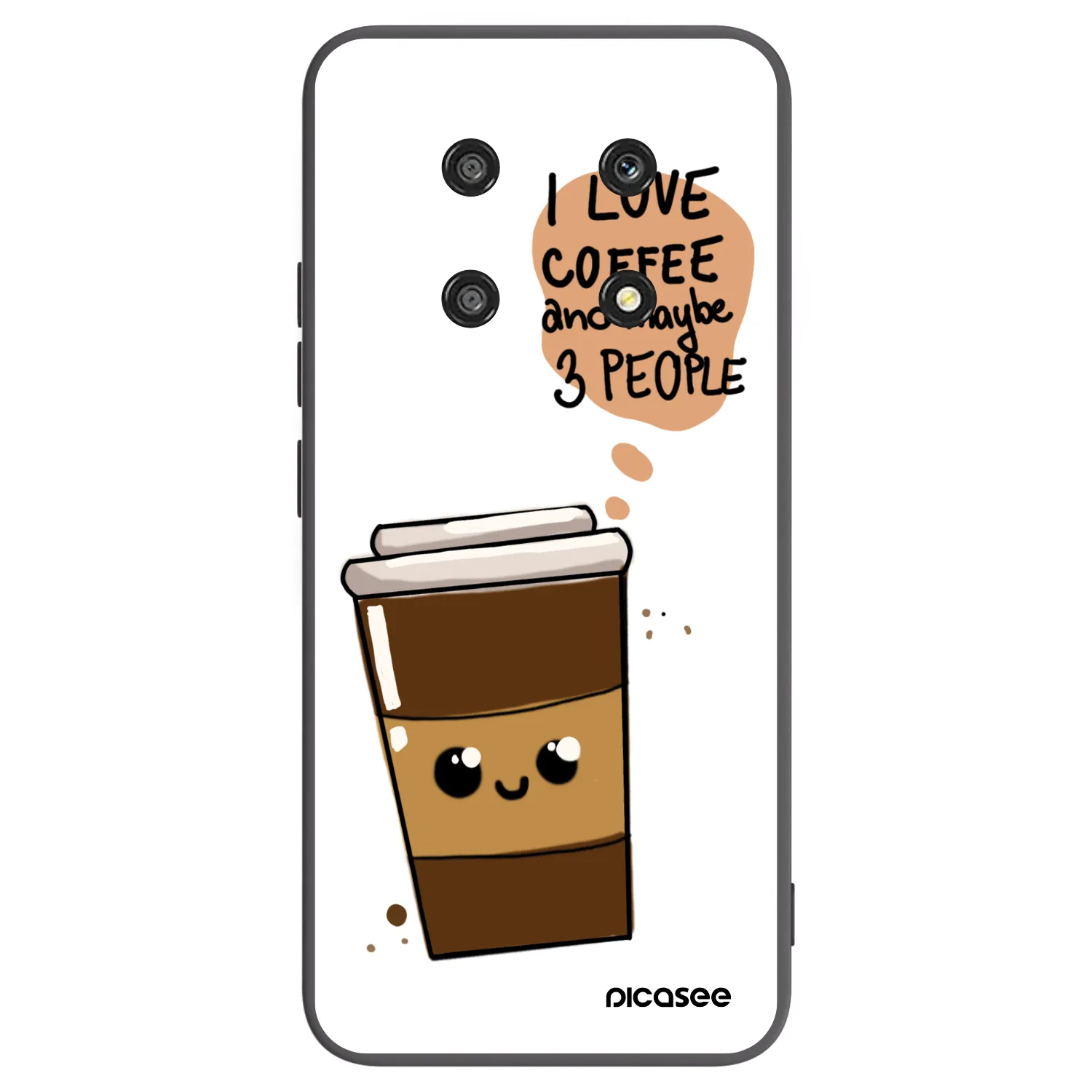 Picasee silikónový čierny obal pre Honor Magic4 Lite 5G - Cute coffee
