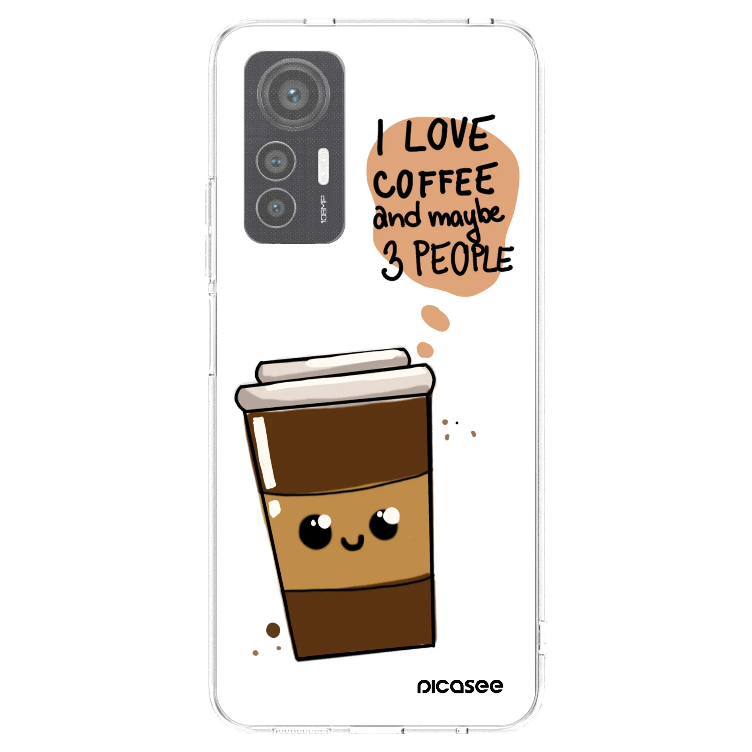 Picasee silikónový prehľadný obal pre Xiaomi 12 Lite - Cute coffee