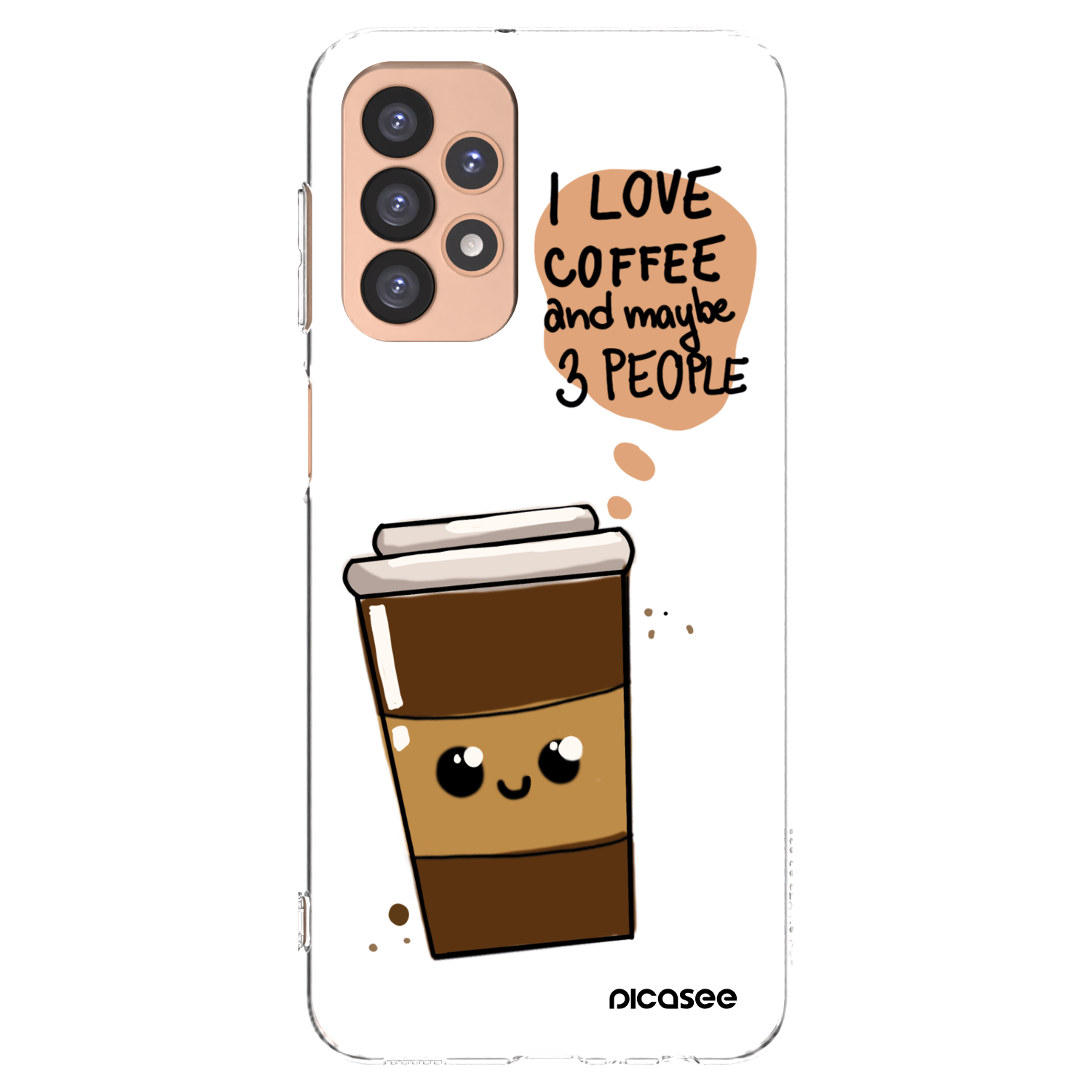 Silikónový prehľadný obal pre Samsung Galaxy A23 A236B 5G - Cute coffee