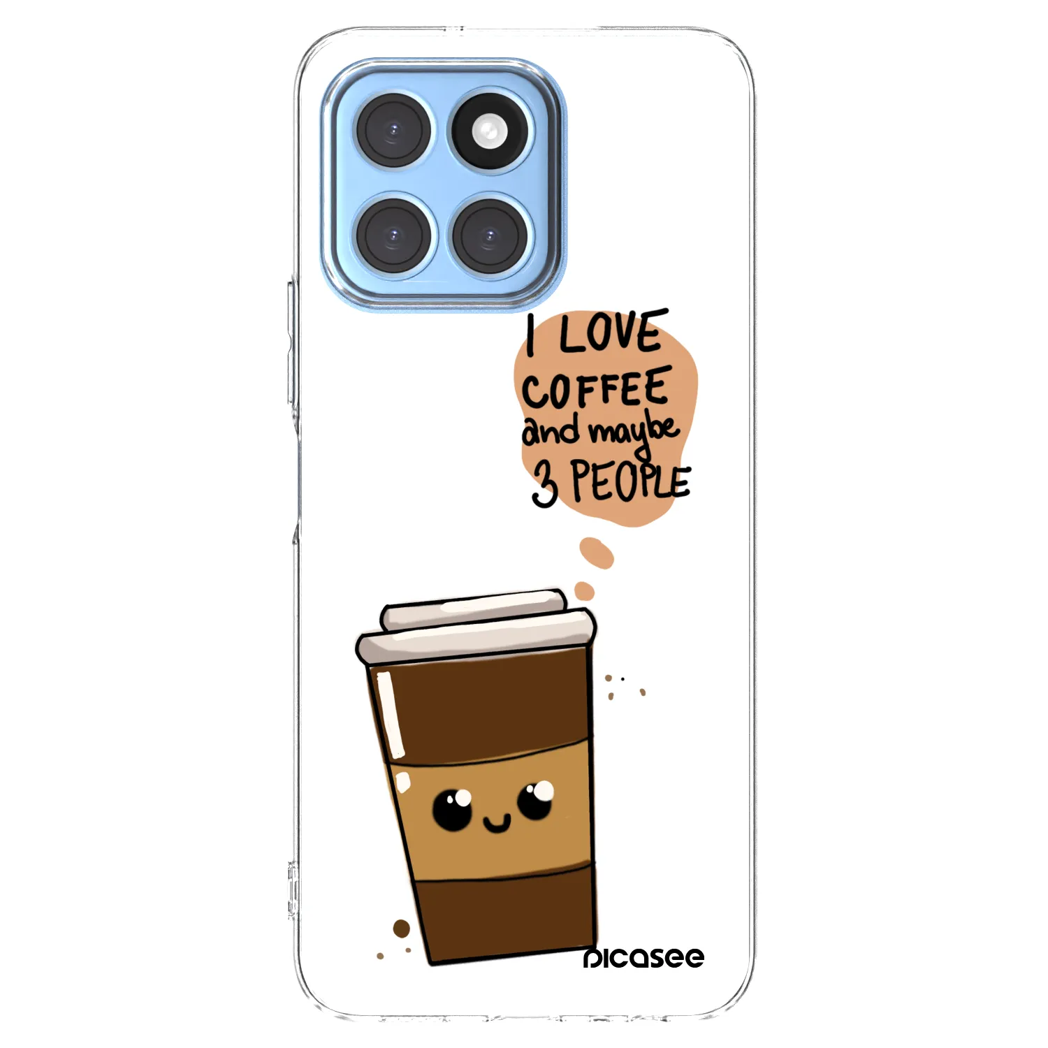 Picasee silikónový prehľadný obal pre Honor X6 - Cute coffee