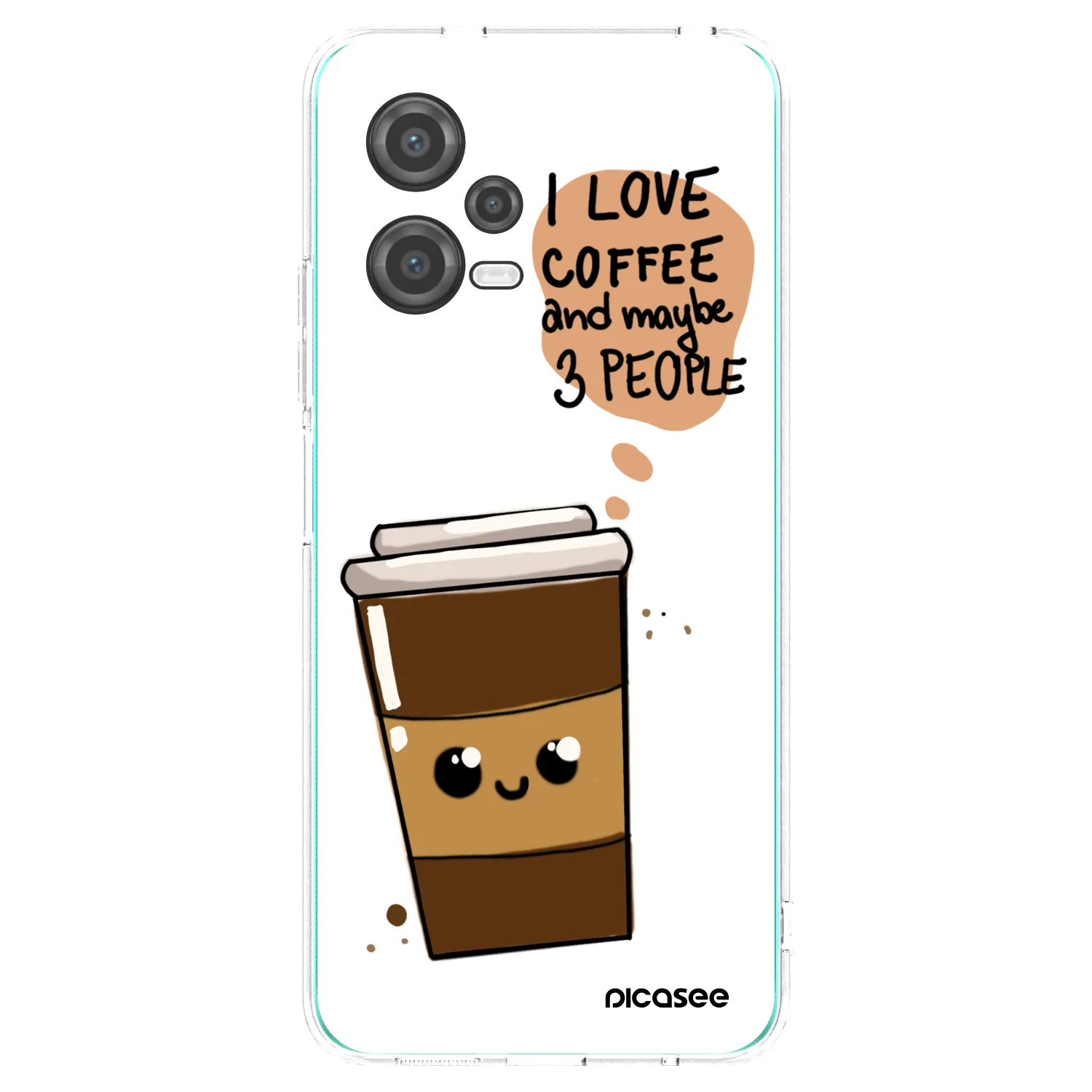 Picasee silikónový prehľadný obal pre Xiaomi Poco X5 - Cute coffee