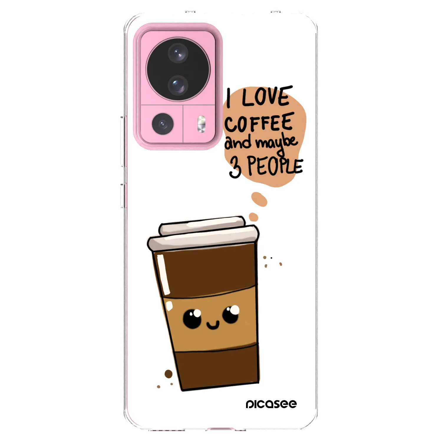 Silikónový prehľadný obal pre Xiaomi 13 Lite - Cute coffee