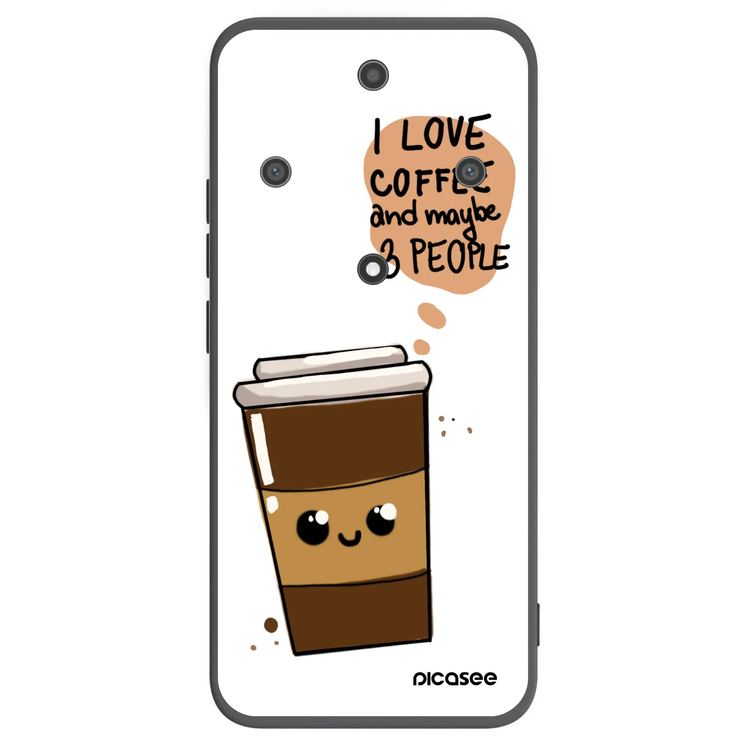 Picasee silikónový čierny obal pre Honor Magic5 Lite 5G - Cute coffee