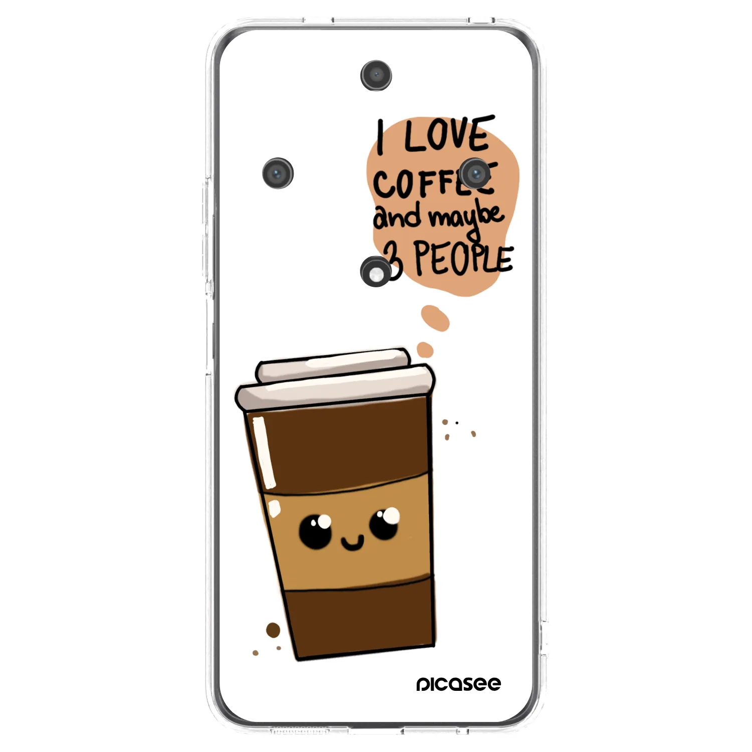 Picasee silikónový prehľadný obal pre Honor Magic5 Lite 5G - Cute coffee