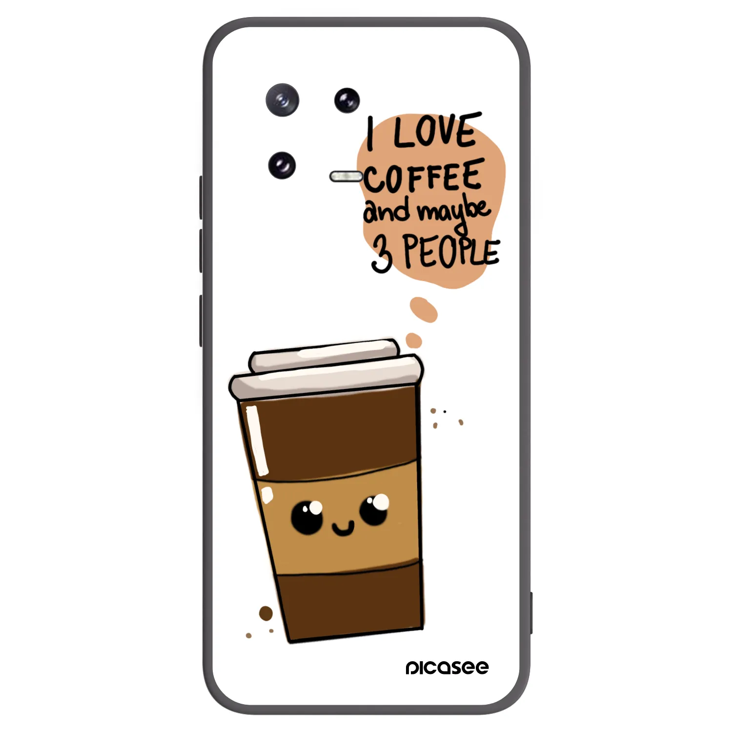 Picasee silikónový čierny obal pre Xiaomi 13 Pro - Cute coffee