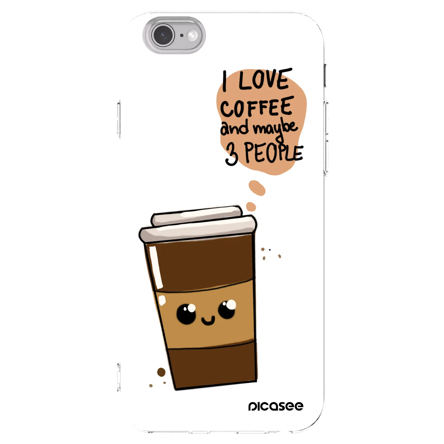 Picasee silikónový prehľadný obal pre Apple iPhone 6/6S - Cute coffee