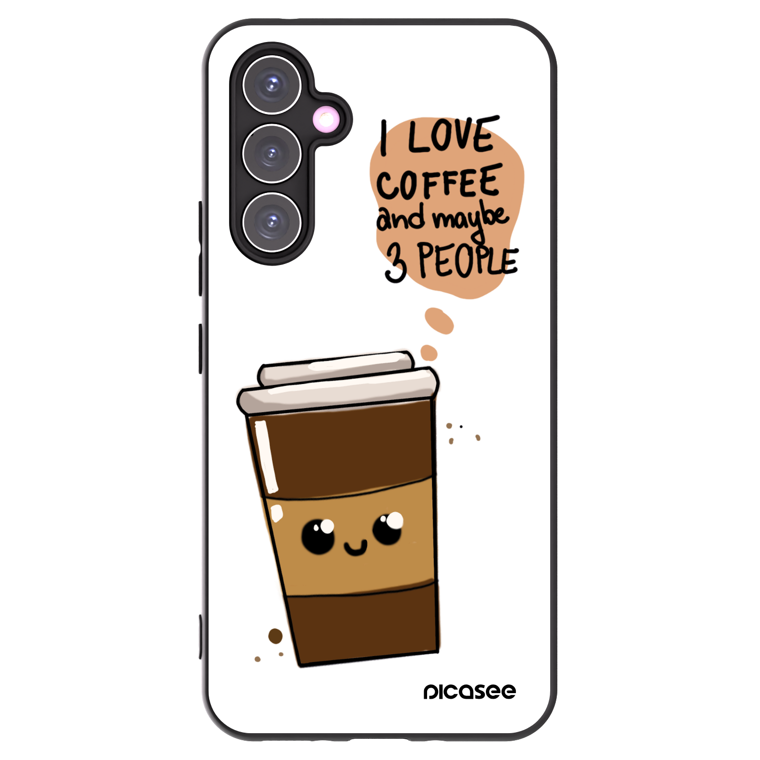 Picasee silikónový čierny obal pre Samsung Galaxy A54 5G A546B - Cute coffee