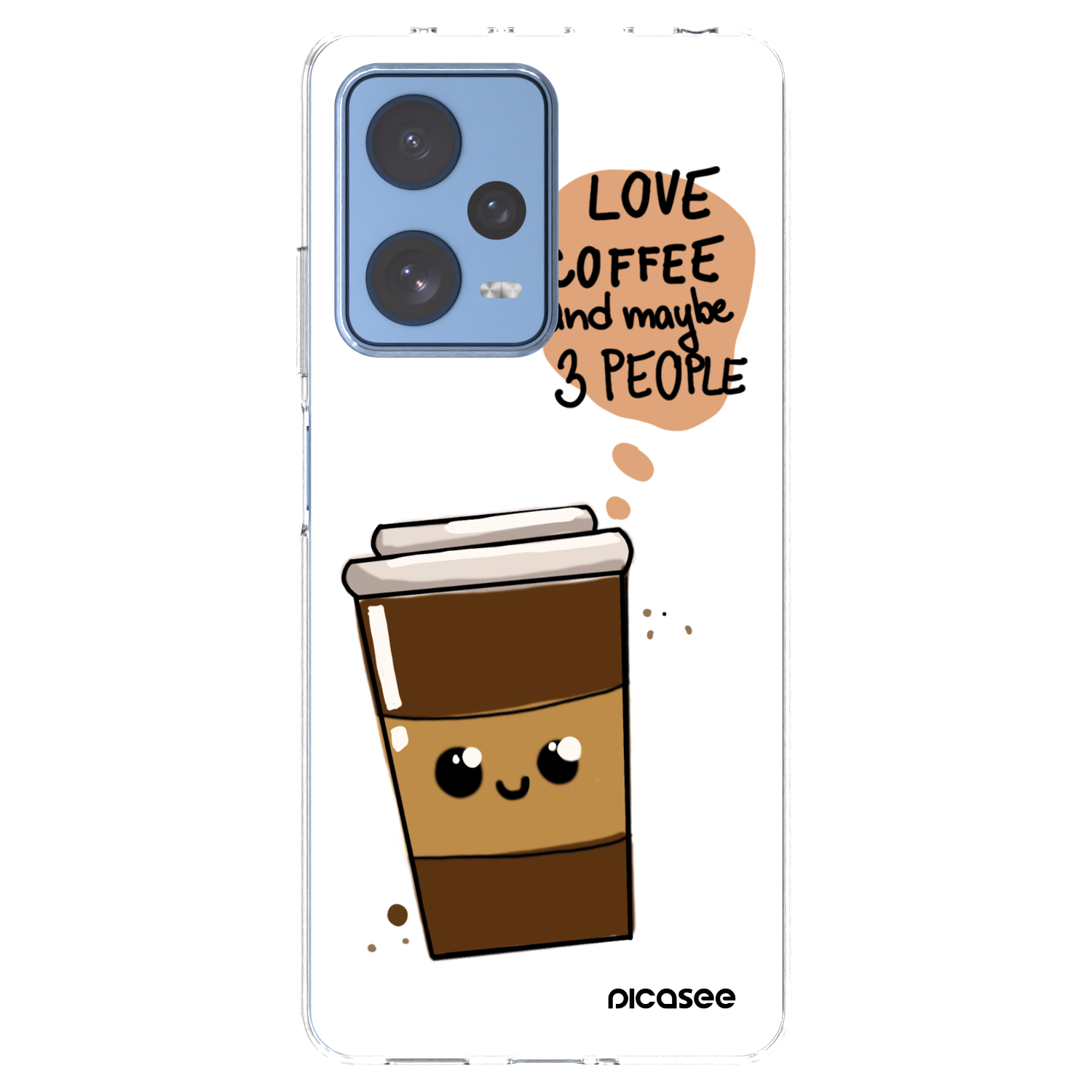 Picasee silikónový prehľadný obal pre Xiaomi Redmi Note 12 Pro 5G - Cute coffee