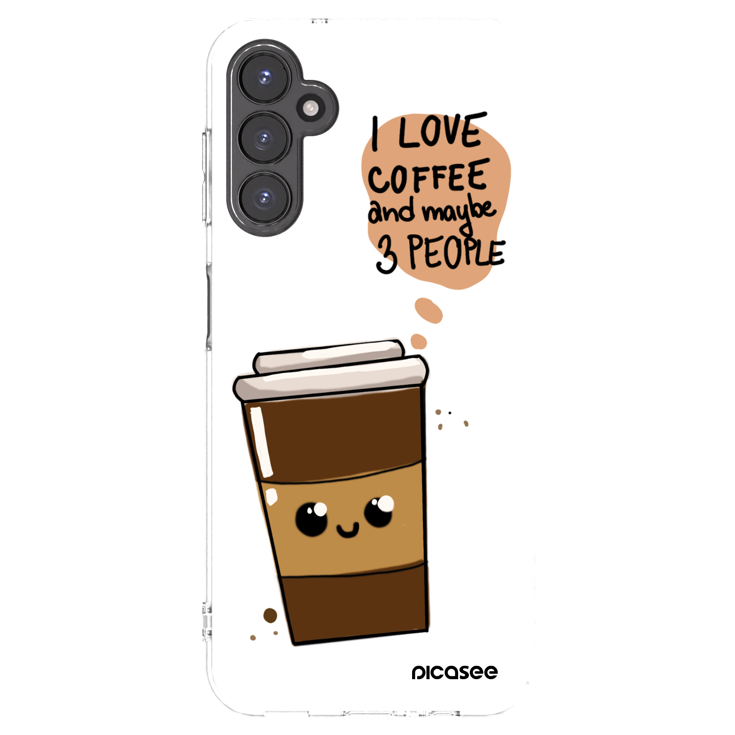 Picasee silikónový prehľadný obal pre Samsung Galaxy A14 4G A145R - Cute coffee