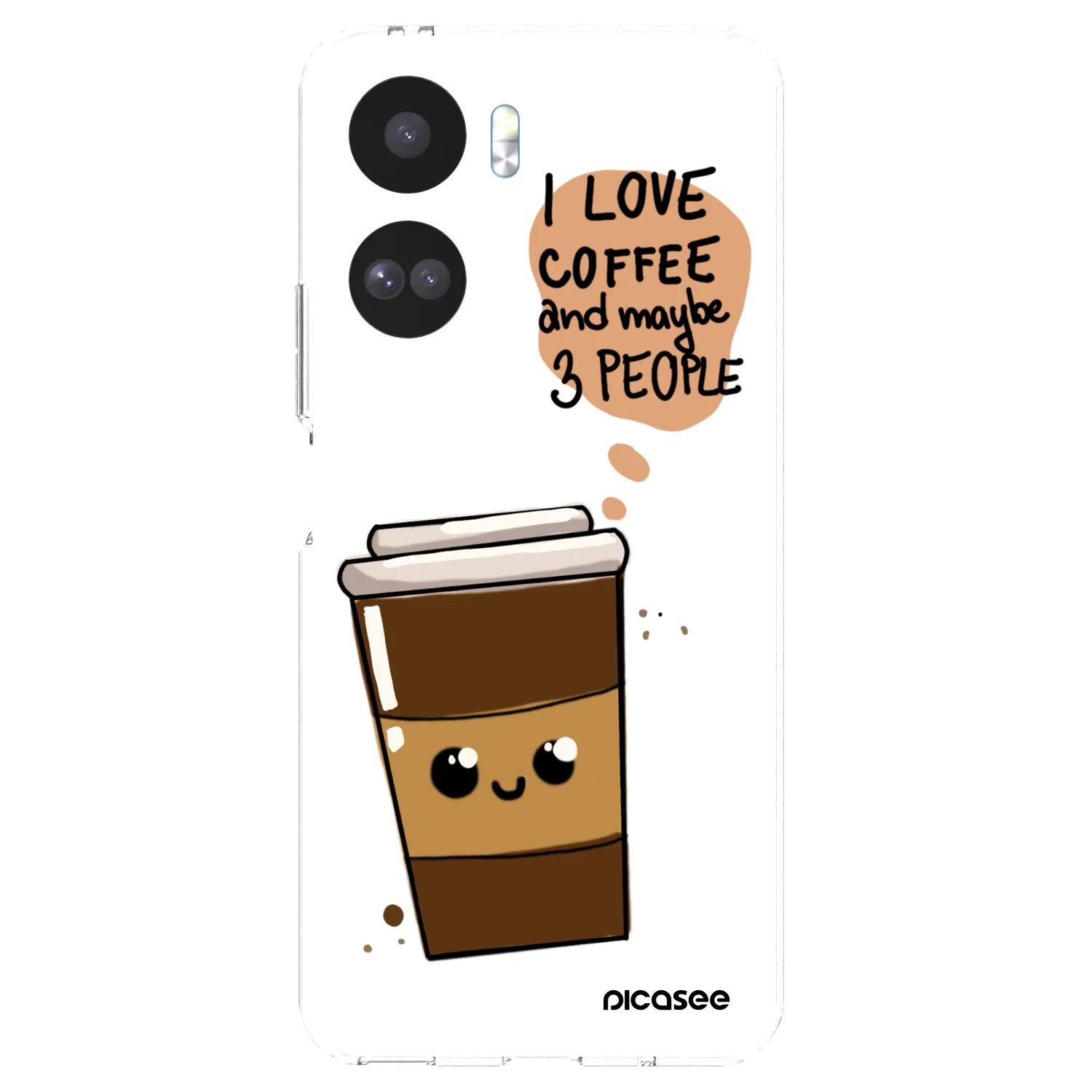 Picasee silikónový prehľadný obal pre Honor 90 Lite 5G - Cute coffee